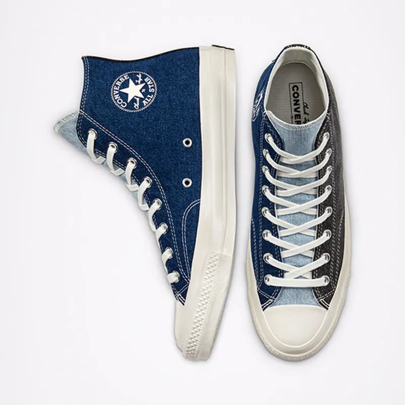 Converse Chuck Taylor All-Star 70s Hi Renew Denim Tri Panel Dark Denim/Light Denim-Egret (166286C)