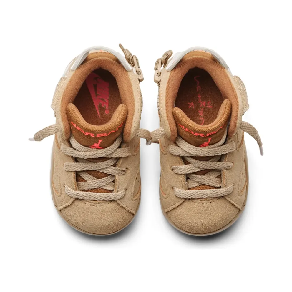 Air Jordan x Travis Scott 6 Retro British Khaki (TD) (2021) – “British Khaki / Sail / Bright Crimson” (DH0692-200)