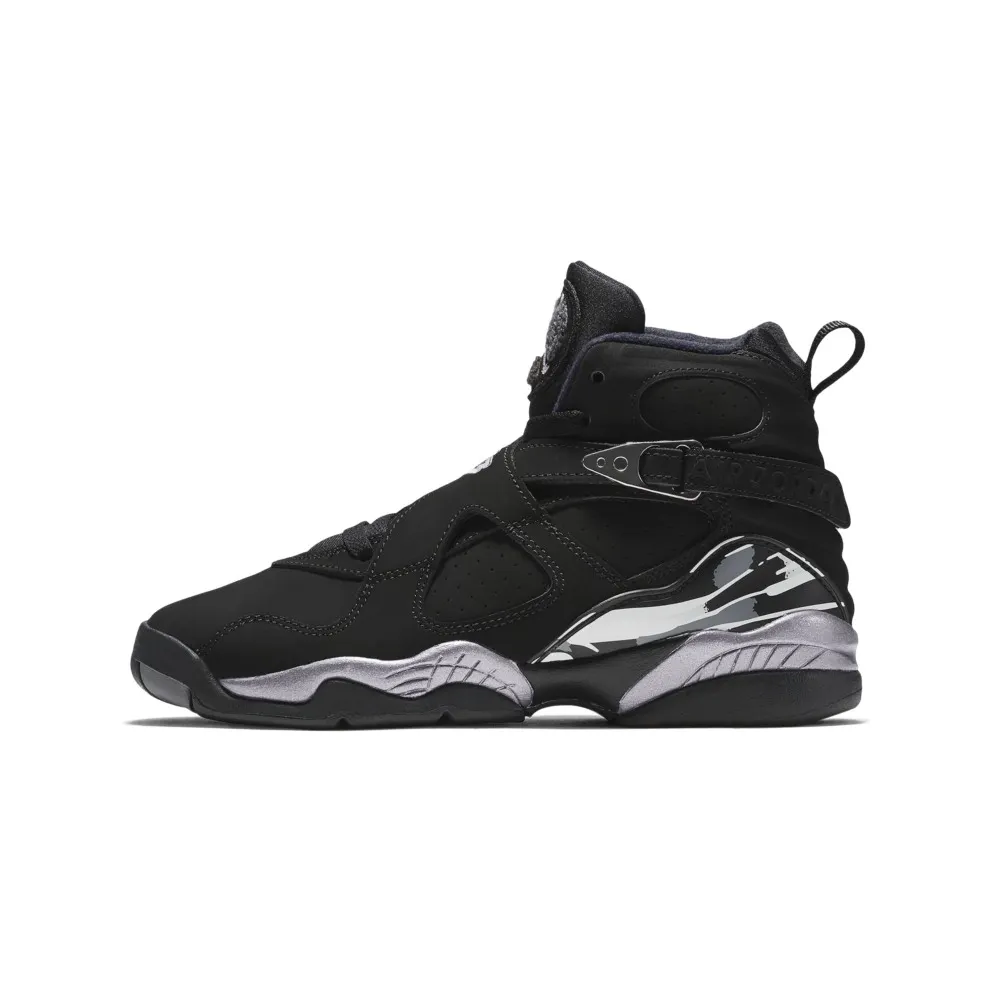 Jordan 8 Retro Chrome 2015 (GS) Black/White-Light Graphite (305368-003)