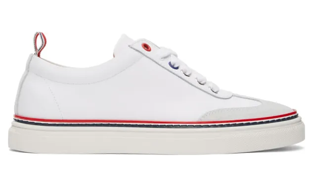 Thom Browne White Calfskin Sneakers (FFD042A-06107)