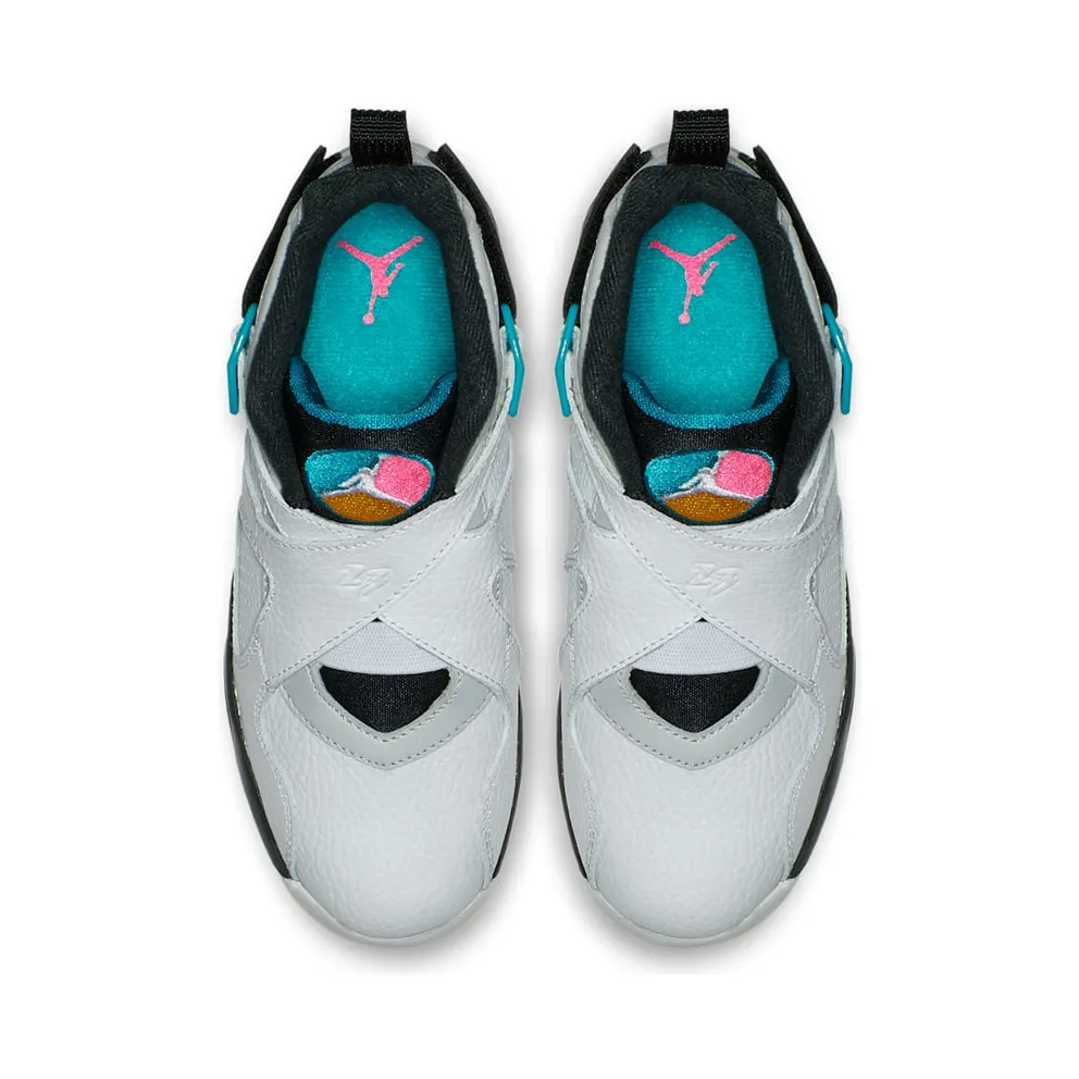 Jordan 8 Retro South Beach (PS) White/White-Turbo Green-Neutral Grey (305369-113)