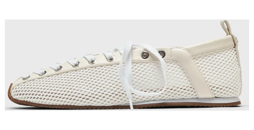 Ganni Sporty Ballerina Mesh Beige