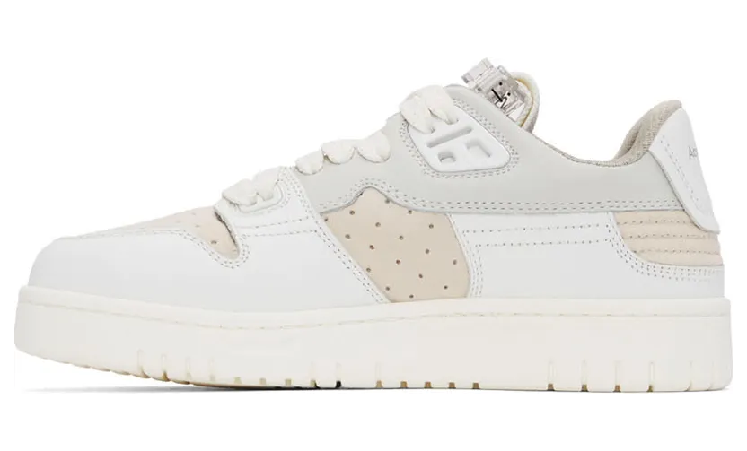 Acne Studios White & Off-White Paneled Low Top Sneakers (AD0455-) (3)