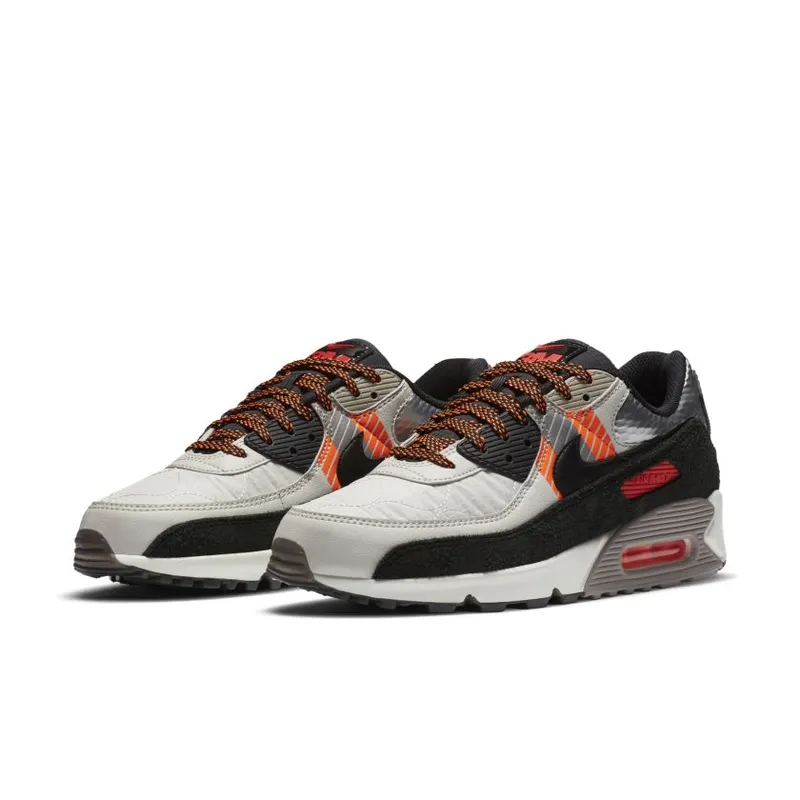 Nike Air Max 90 3M Pack Light Bone Light Bone/Black-Total Orange (CZ2975-001)