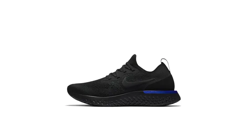 Nike Epic React Flyknit Black Racer Blue (W) Black/Black-Racer Blue (AQ0070-004)