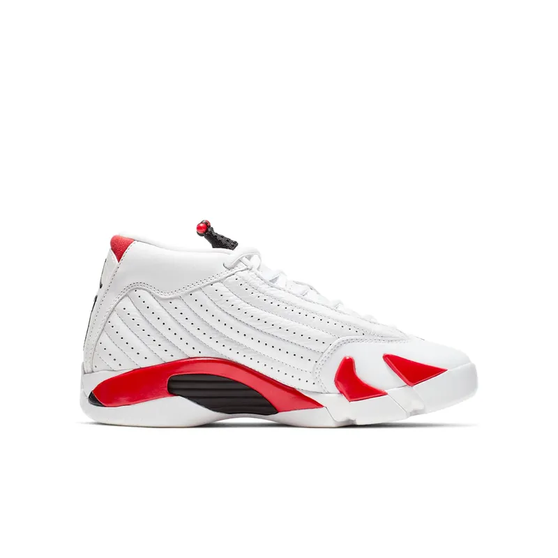 Jordan 14 Retro Rip Hamilton (GS) White/Black-Varsity Red-Metallic Silver (487524-100)