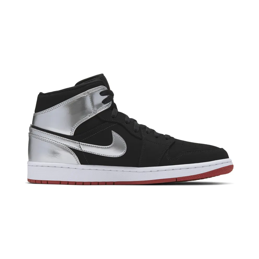 Jordan 1 Mid Johnny Kilroy Black/Gym Red-Metallic Silver (554724-057)