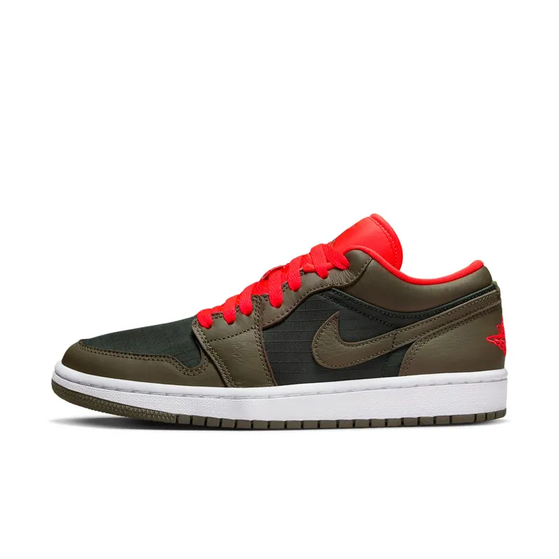 AIR Jordan 1 LO SE “Black / Olive/ Bright Crimson” (DQ6076-002)