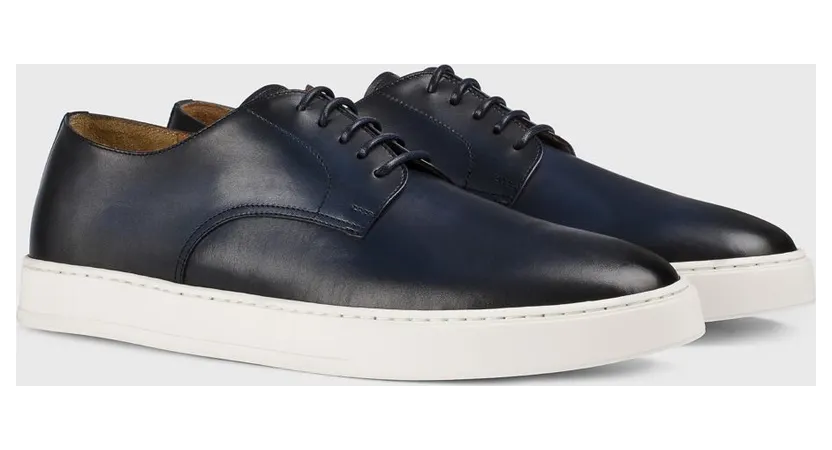 Doucal’s Leather Sneakers Indigo (DU3549STEVUY159EB28)