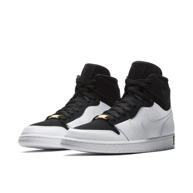 Jordan 1 Retro High Equality Black History Month (2018) Black/Black-White-Metallic Gold (AQ7474-001)