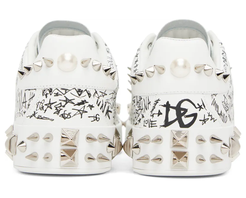 Dolce & Gabbana White Portofino Sneakers (CS1760AC022) (2)