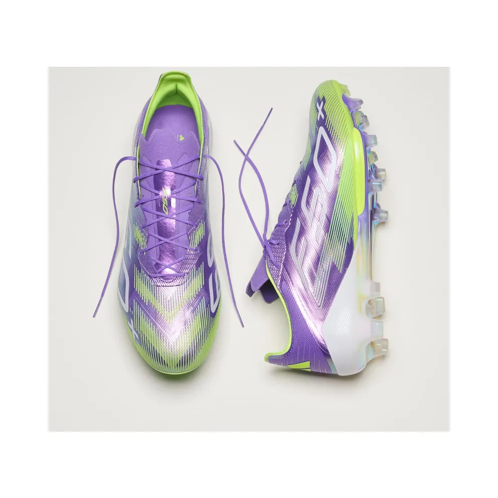 adidas F50+ Firm Ground Boots “Purple Rush / Cloud White / Lucid Lemon” (JS3211)