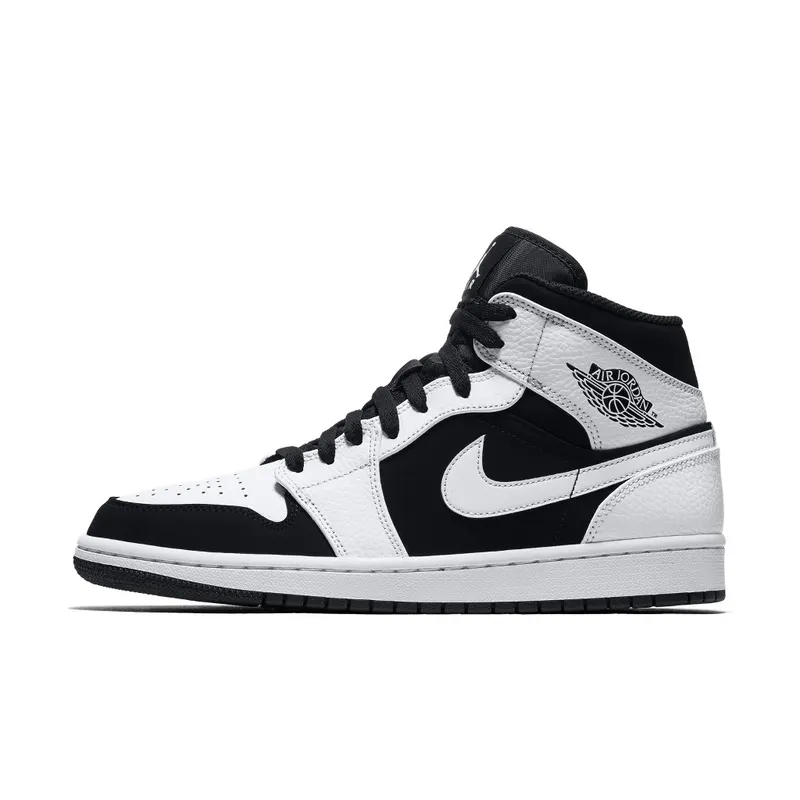 Jordan 1 Mid White Black White/Black-White (554724-113)