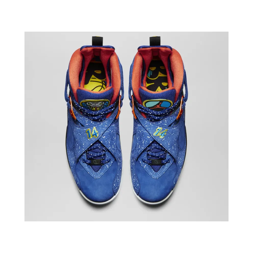 Jordan 8 Retro Doernbecher Hyper Blue-Electro Orange-Black (729893-480)