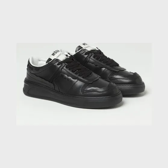 Msgm Fantastic Green sneakers in recycled synthetic leather Black (3540MS17282399)