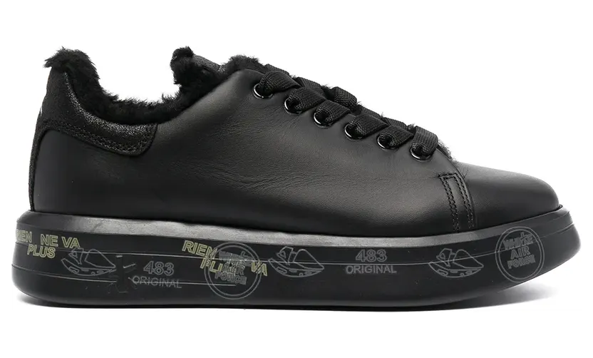 Premiata mit Shearling-Futter “Black” (BELLE5074)