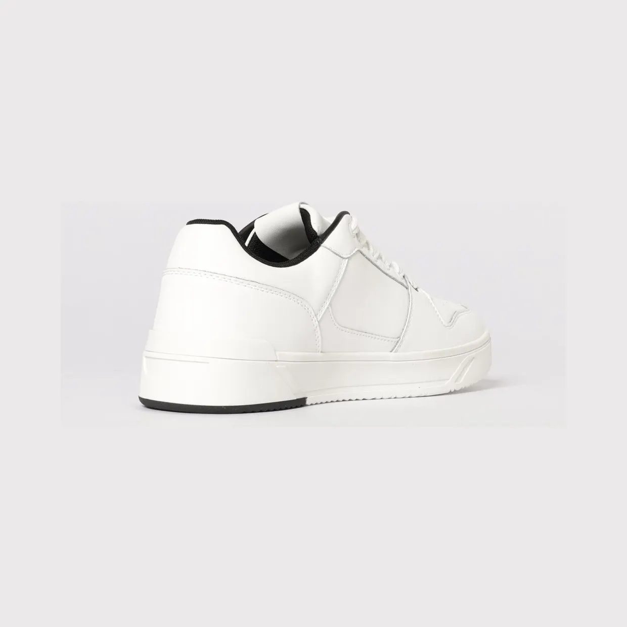 Versace Leather Sneakers with Logo Print White (80YA3SJ5ZPB88003) (2)
