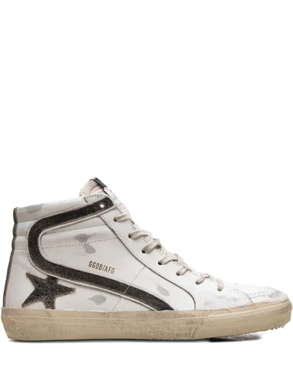 Golden Goose Slide High-Top-Sneakers – Weiß (GMF00115F006459)