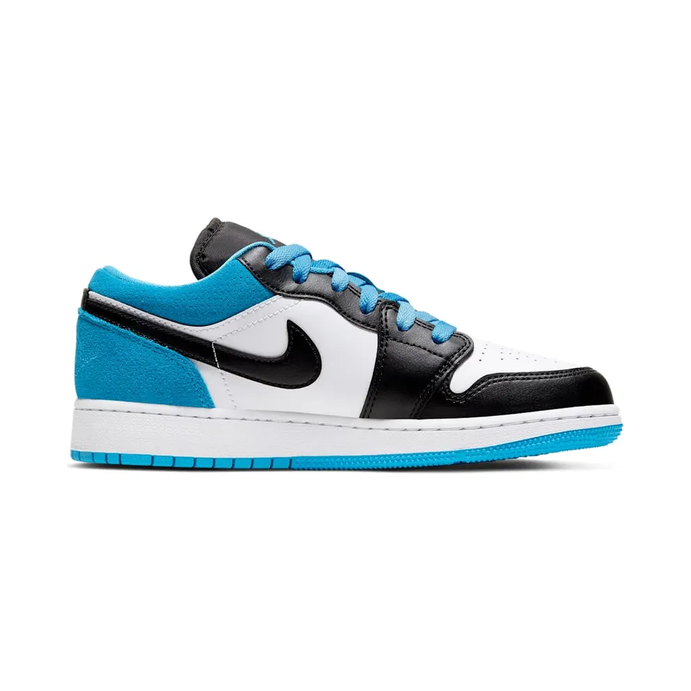 Jordan 1 Low Laser Blue (GS) Black/Black-Laser Blue-White (CT1564-004)