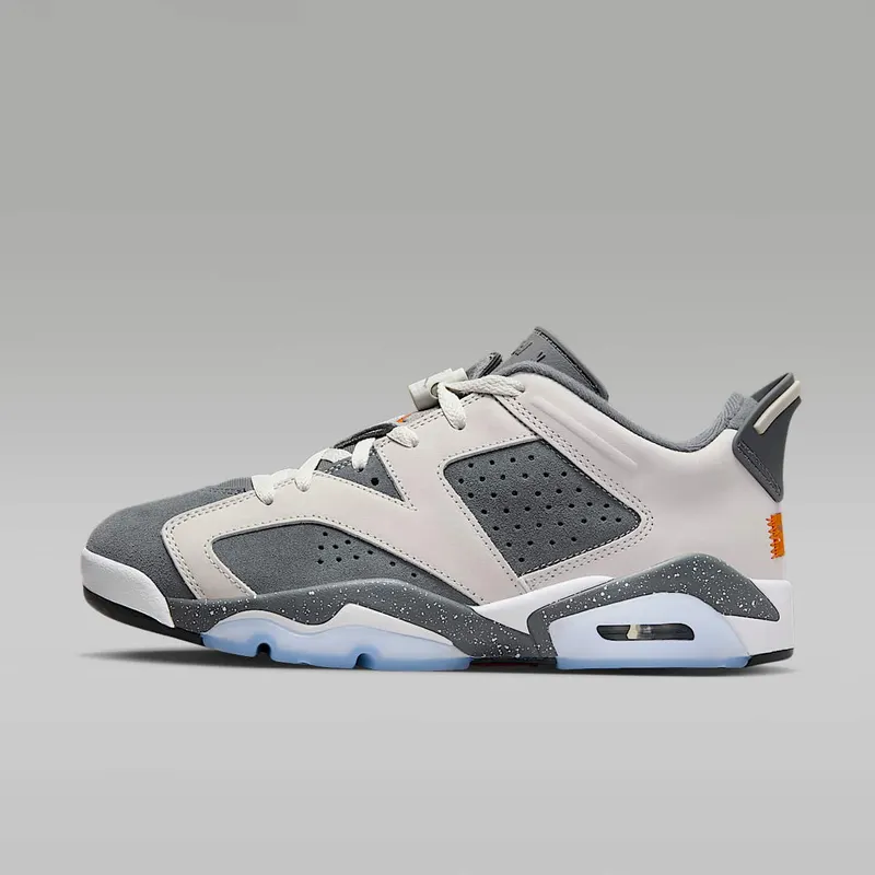 Air Jordan 6 Low PSG “Light Bone / Iron Grey / White / Magma Orange” (DZ4133-008)