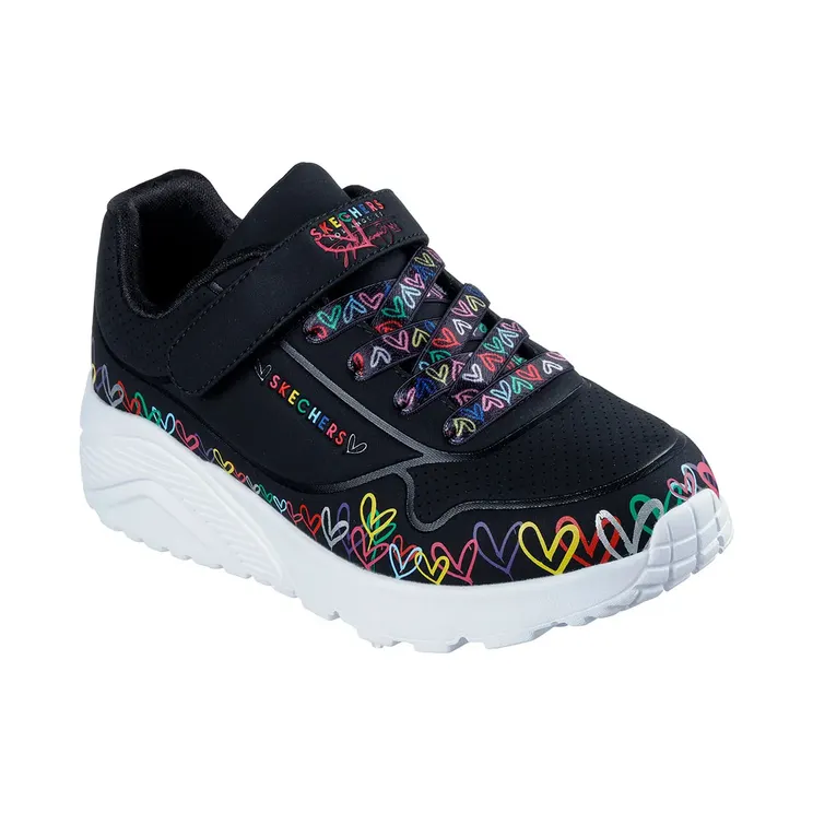 Skechers JGoldcrown UNO Lite “Heart Craze” (314091LBKMT)