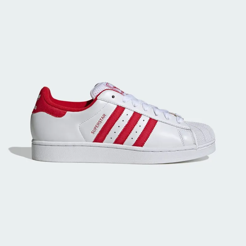 Adidas Superstar II Shoes Cloud White / Better Scarlet / Gold Metallic (IH9257)