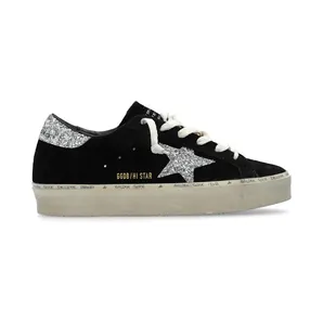 Golden Goose Hi Star Suede Black Silver Glitter (GWF00118-F006389-90179)