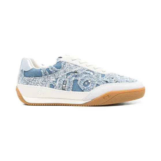 Liu JO Jeans-Sneakers mit Schmucksteinen “Blue” (BA6093TX543)