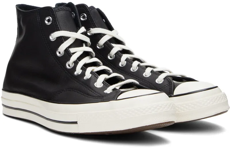 Converse Black Leather Chuck 70 Hi (173129C)