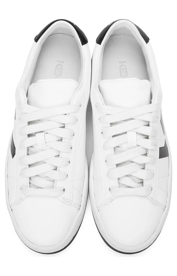 Kenzo White K-Logo Kourt Sneakers (FA62SN170L50) (5)