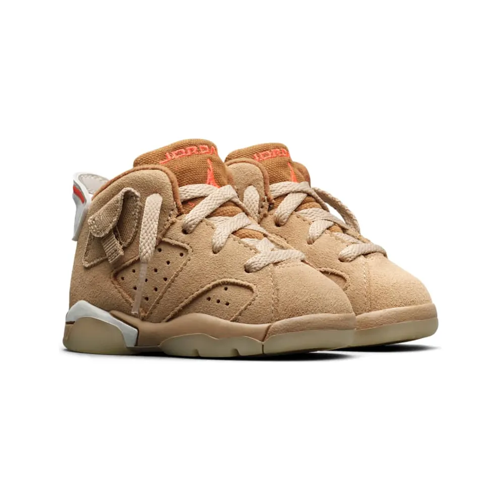 Air Jordan x Travis Scott 6 Retro British Khaki (TD) (2021) – “British Khaki / Sail / Bright Crimson” (DH0692-200)