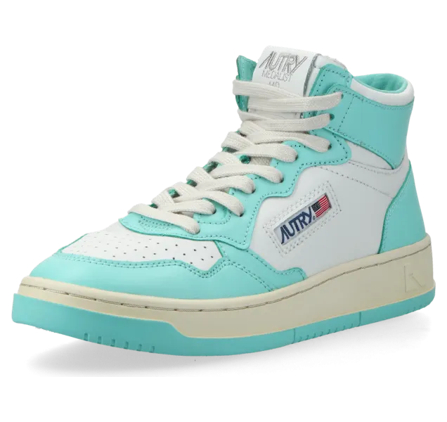Autry Medalist Mid W (turquoise / white) – AUMWWB20 (2)