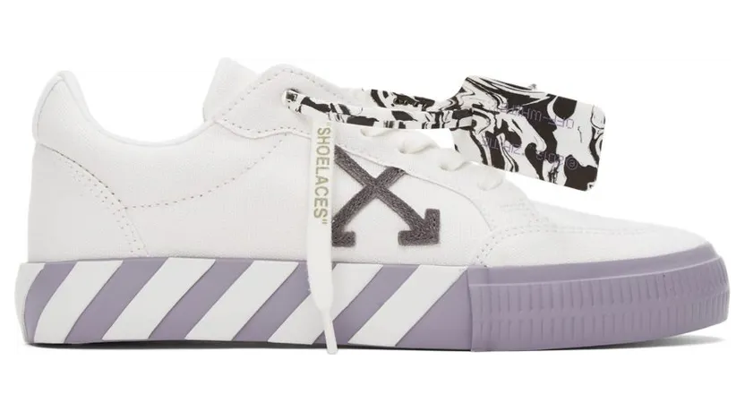 Off-White White Vulcanized Eco Canvas Sneakers (OMIA085F21FAB0010109)