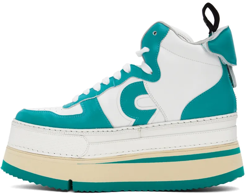 R13 Blue & White Platform High-Top (R13WS024-S037A)
