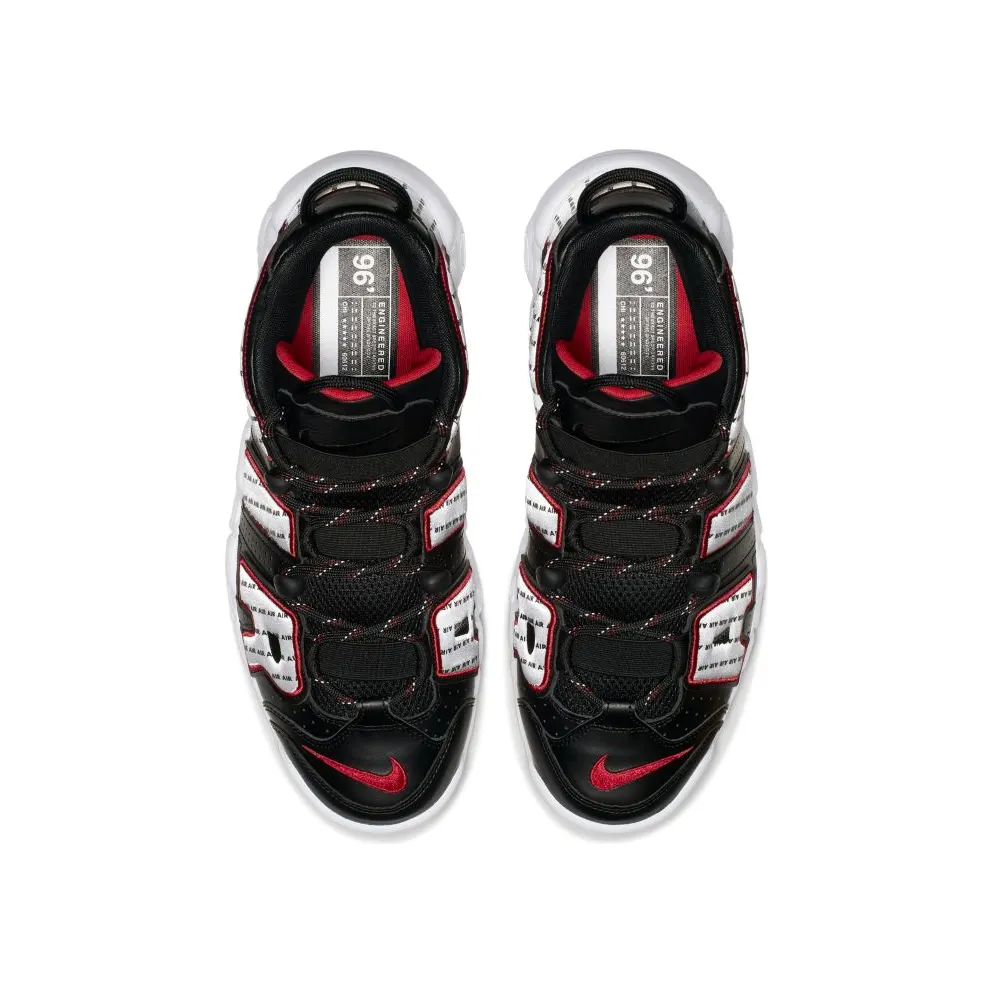 Nike Air More Uptempo Pinstripe Black/White-University Red (AV7947-001)