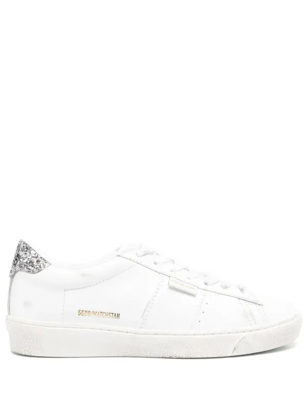Golden Goose Match Star Sneakers im Glitter-Look – Weiß (GWF00796F006378)
