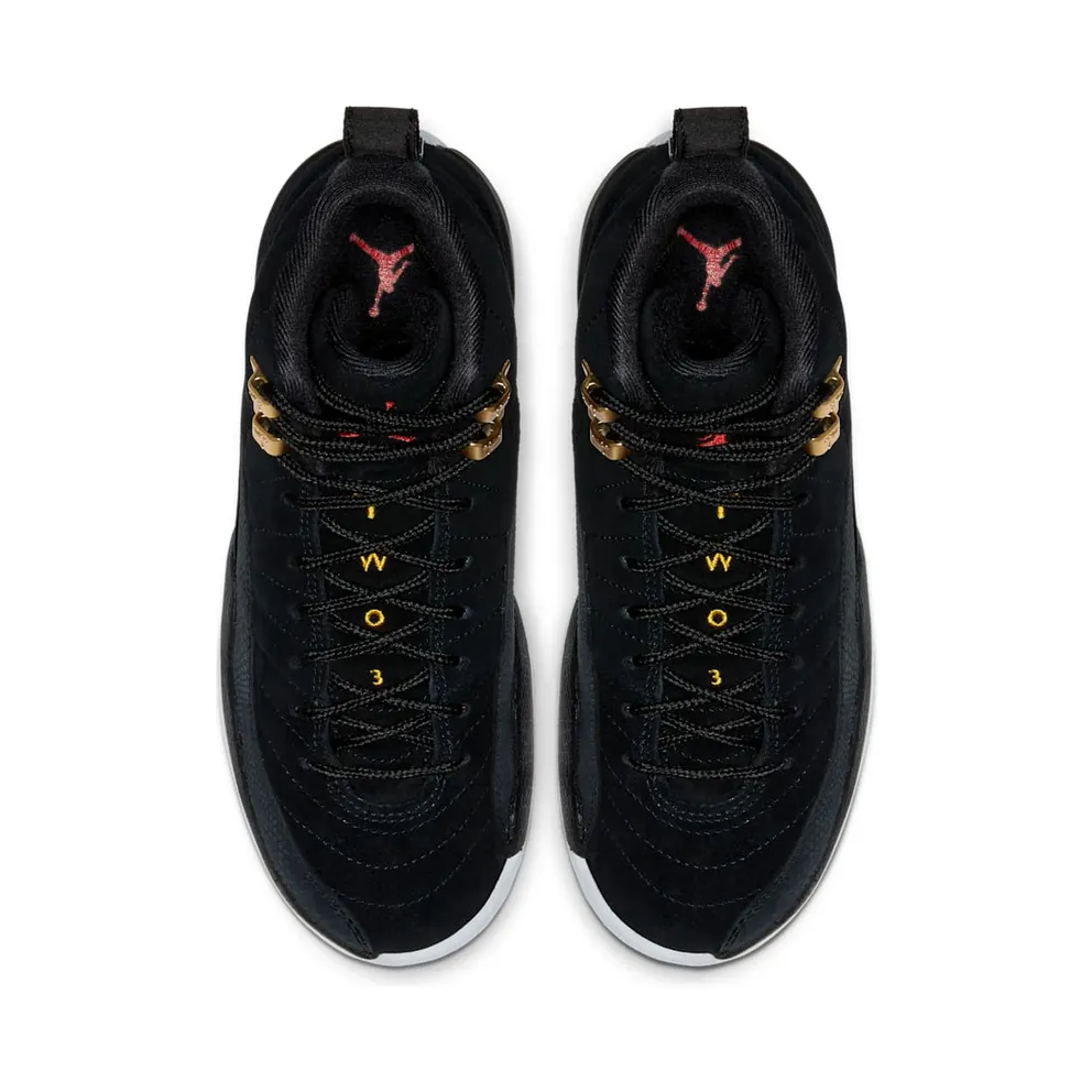 Jordan 12 Retro Reverse Taxi (GS) Black/White-Taxi-Black (153265-017)
