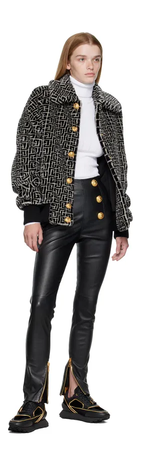 Balmain Black Racer Sneakers (YN1VK704TVNH) (5)