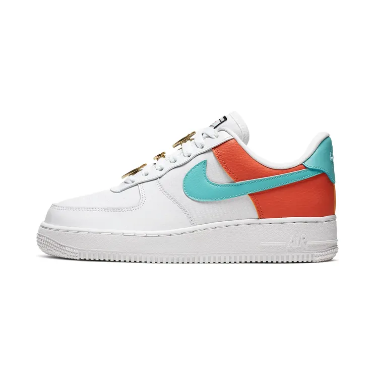 Nike Air Force 1 Low SE Basketball Pins “White / Cosmic Clay / Light Aqua” (AA0287-106)