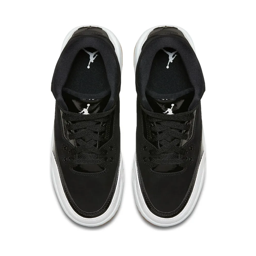 Jordan 3 Retro Black White Gum (GS) Black/White-Gum Medium Brown (441140-022)