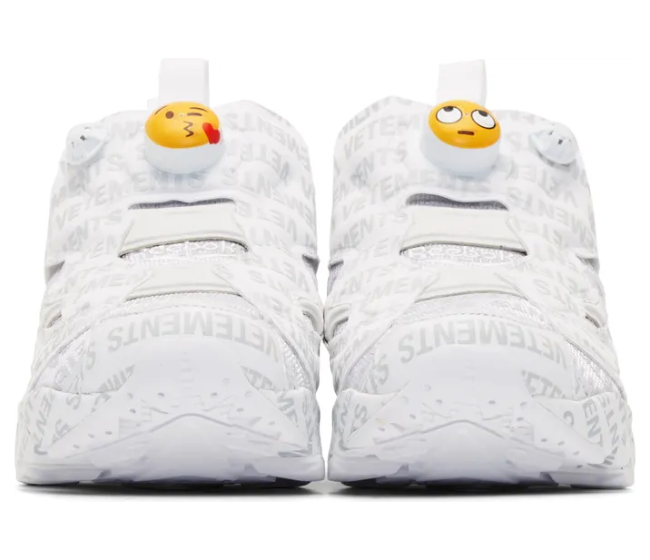 VETEMENTS White Reebok Classics Edition Logo Emoji Instapump Fury Sneakers (CN3765) (2)
