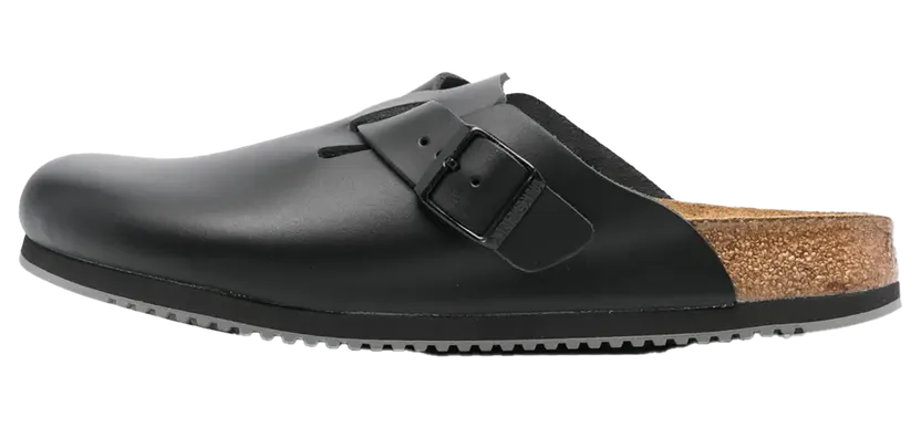 Birkenstock Boston Super Grip “Black-Narrow Fit” (60196)