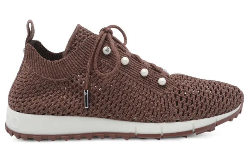 Jimmy Choo Veles sneakers verfraaid met parel – Beige (VELESQEH)