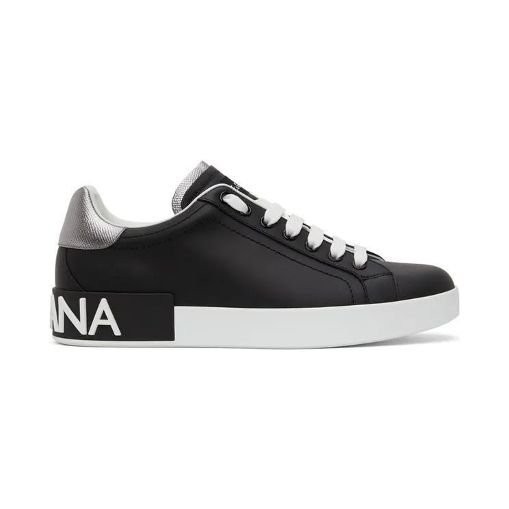 Dolce & Gabbana Black & White Portofino Sneakers (CS1760 AH527)