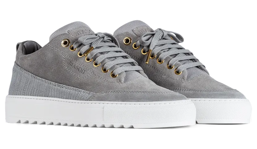 Mason Garments Torino Patterned Suede Grey Grau (SS21-28B)