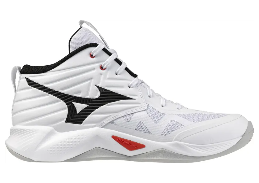 Mizuno Wave Momentum Pro Mid White Black Fiery Red (V1GA254559)