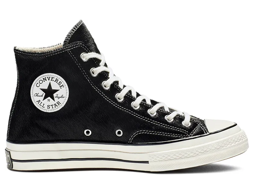 Converse Chuck 70 Hi ‘Pony Hair Pack – Black’ Black/Egret (164588C)