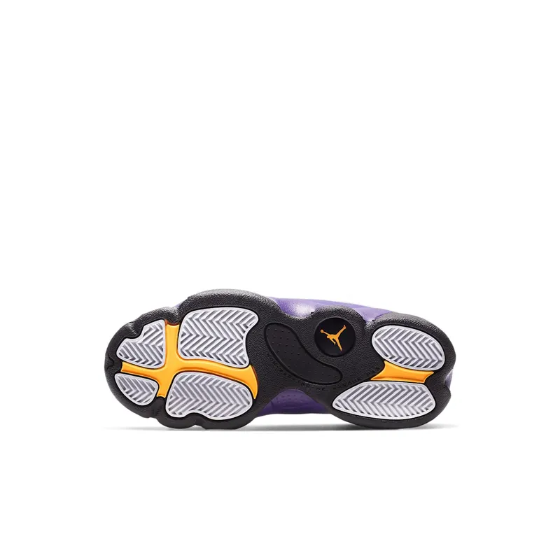 Jordan 13 Retro Lakers (PS) White/Black-Court Purple-University Gold (414575-105)
