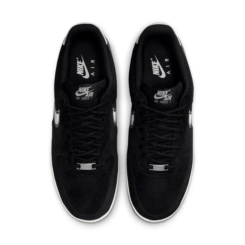 Nike Air Force 1 Low ’07 LV8 Black Sail Embroidered Swoosh (HJ4465-001)