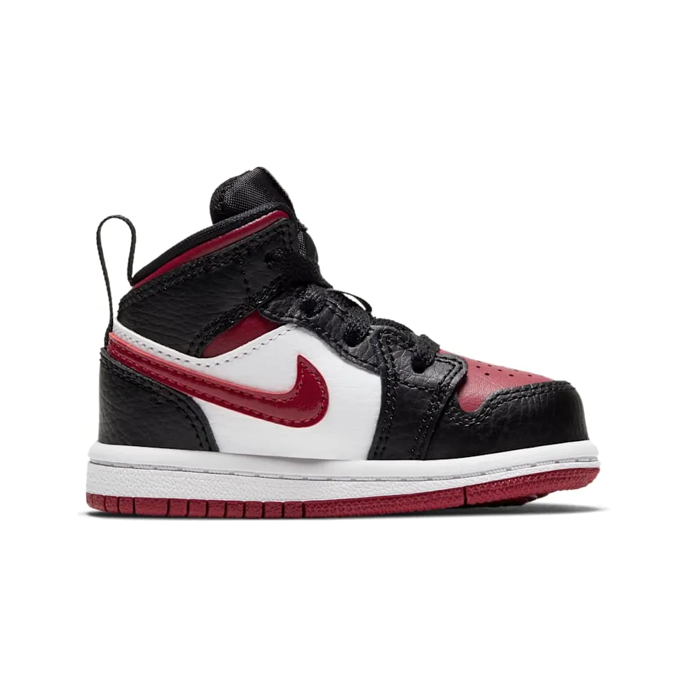 Jordan 1 Mid Bred Toe (TD) Black/Noble Red-White (640735-066)